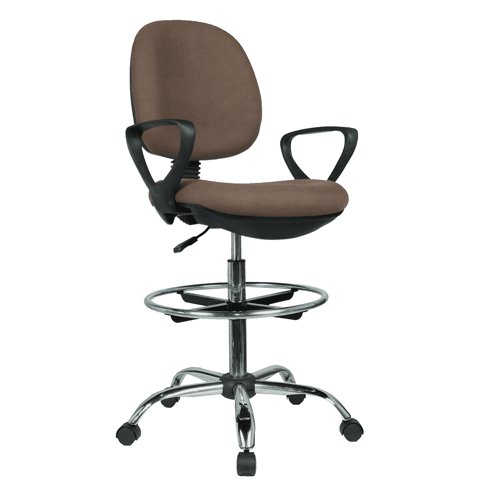 KONDELA Vyvýšená pracovný stoličky, hnedá / čierna, TAMBER